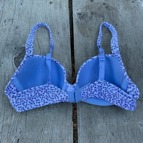 Barely There lightly lined baby blue floral print structured shelf bra - Picture 6 of 6